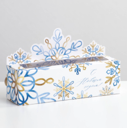 Коробочка для макарун Snow, 18 х 5,5 х 5,5 см Изображение Коробочка для макарун Snow, 18 х 5,5 х 5,5 см